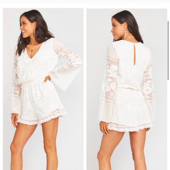 NWT Show Me Your Mumu Loretta Romper Cream Lace - Picture 2 of 9